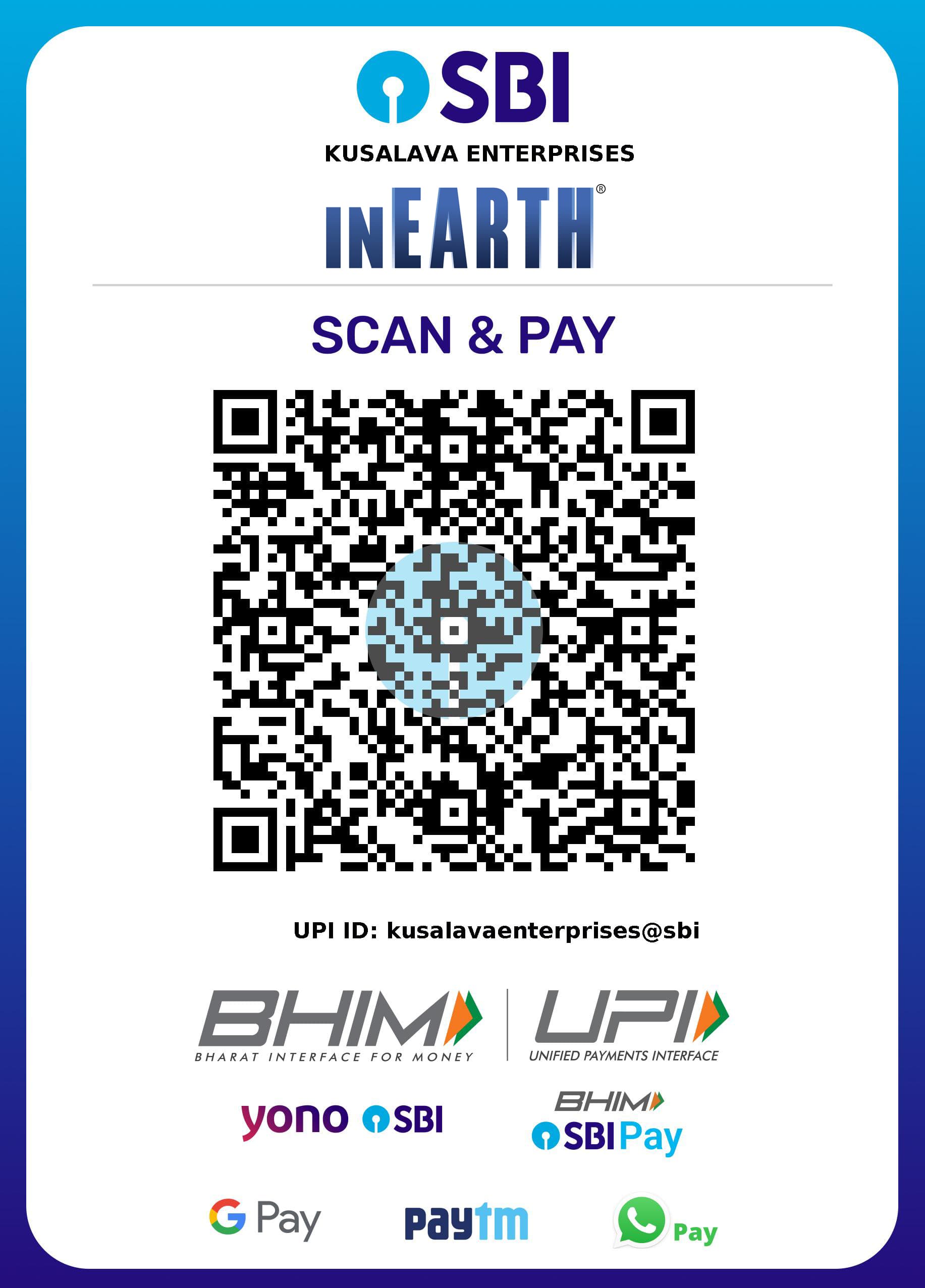 UPI QR code for KUSALAVA Enterprises, UPI ID kusalavaenterprises@sbi