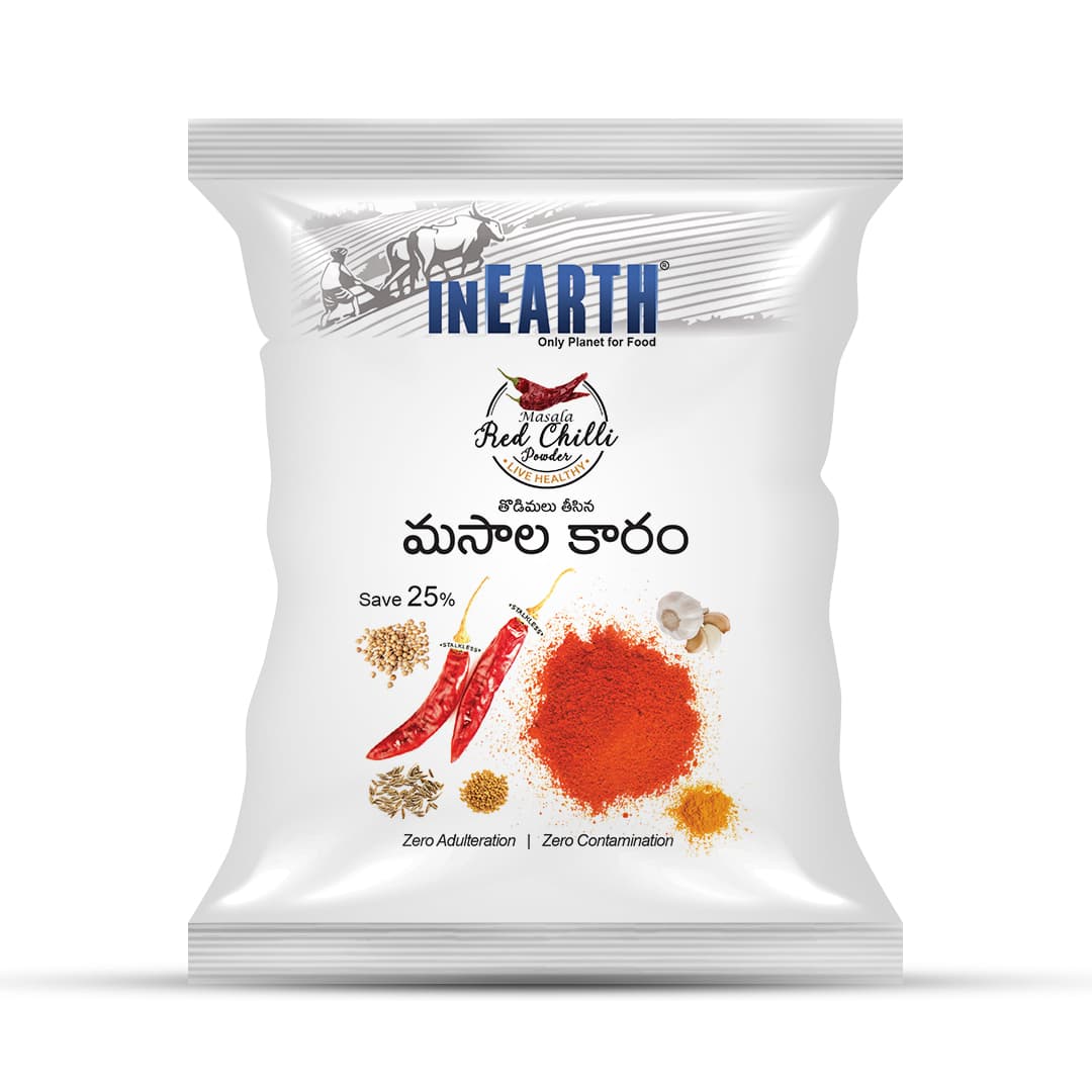 INEARTH Masala Red Chilli Powder pack, front